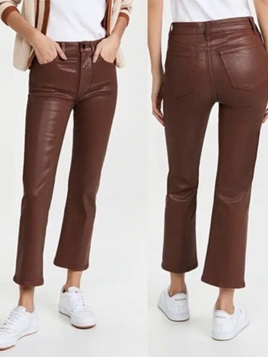 Joe's Jeans Denim - NWT Joe's Jeans The Callie high rise cropped boot coated denim Jeans in Brown